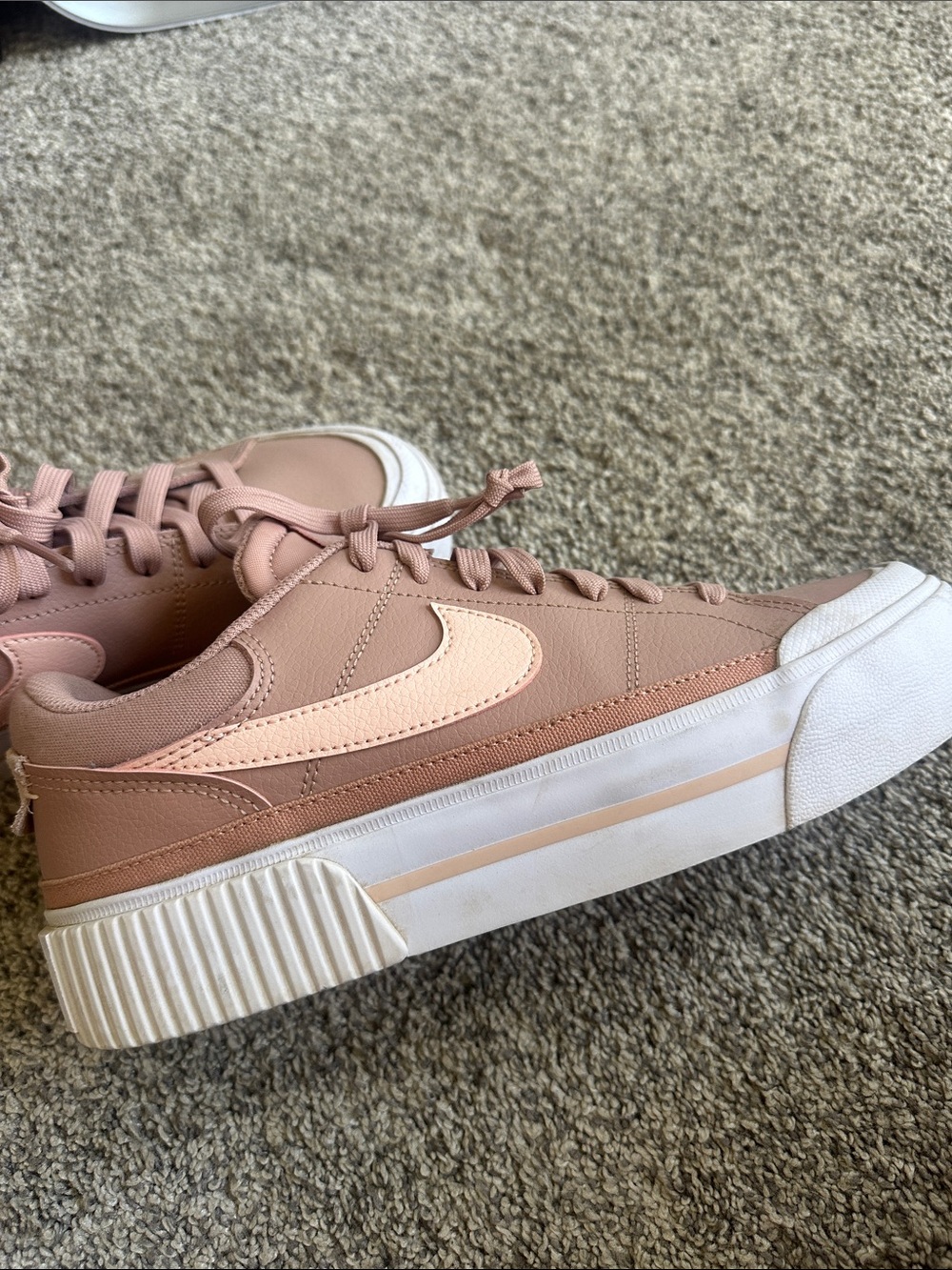 Nike Women's Blush Pink Platform Sneakers - Picture 2 of 4